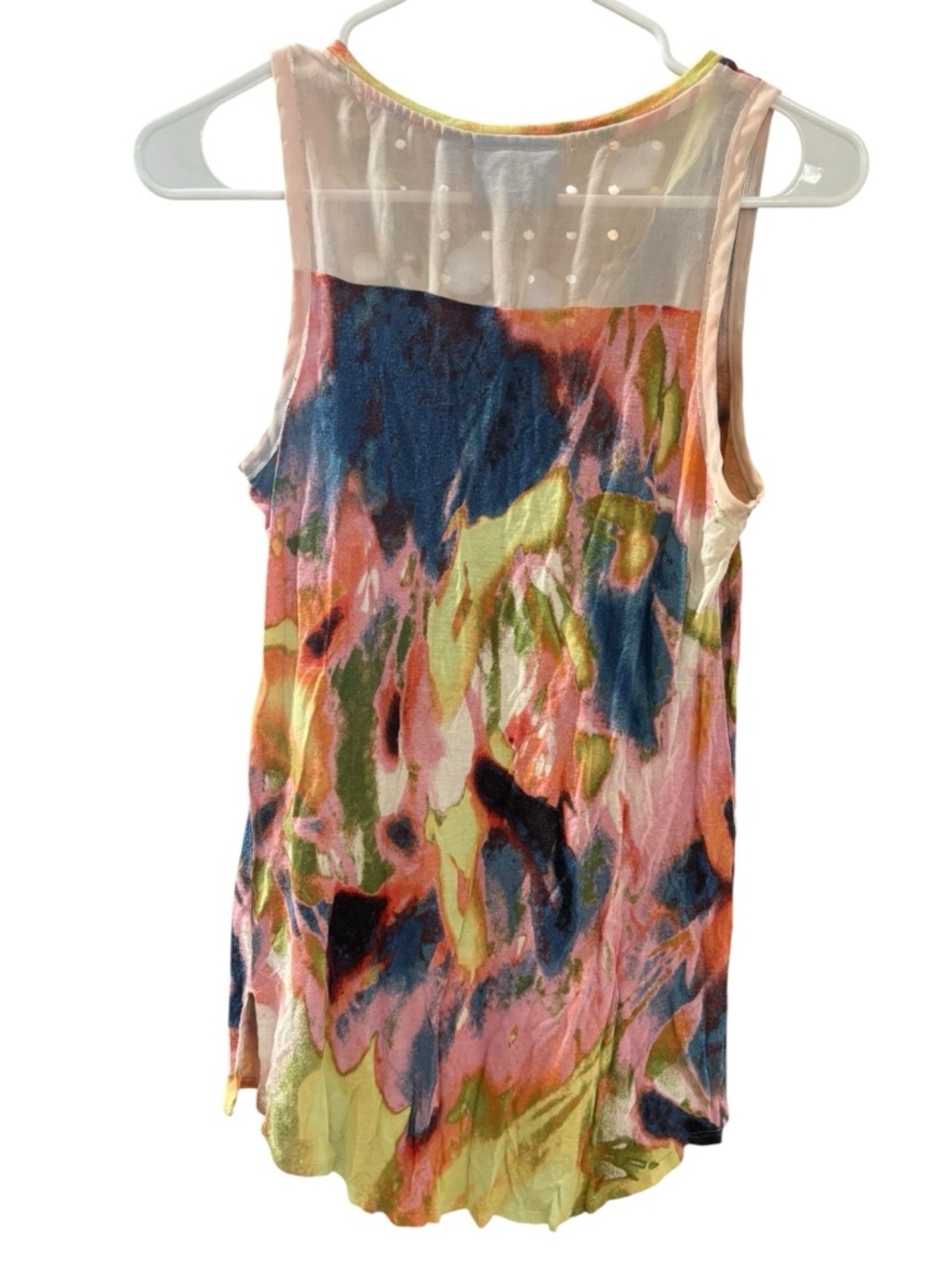 Simply Vera Vera Wang Colorful Abstract Print Sleeveless V-neck Tank Size XS - Picture 6 of 6